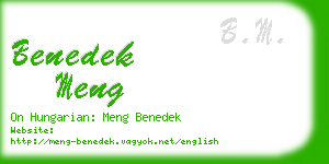 benedek meng business card